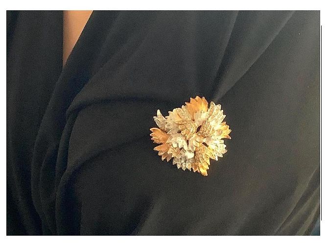 Spilla Pierre Cardin Floreale Sole Oro e Argento D'oro Rame - vista 5