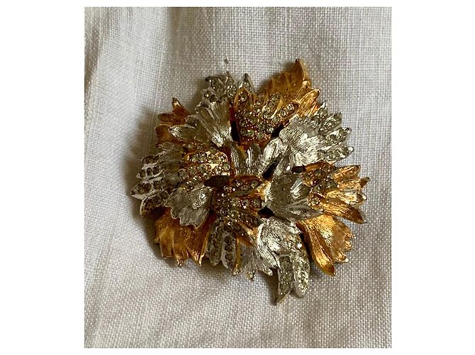 Spilla Pierre Cardin Floreale Sole Oro e Argento D'oro Rame - vista 6