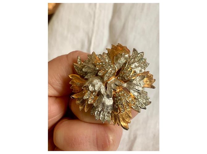 Spilla Pierre Cardin Floreale Sole Oro e Argento D'oro Rame - vista 7