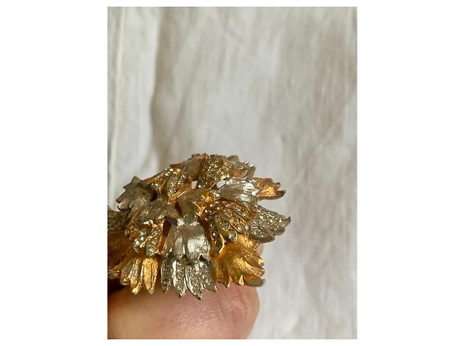 Spilla Pierre Cardin Floreale Sole Oro e Argento D'oro Rame - vista 9