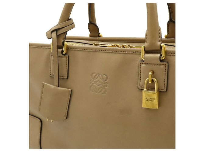 Borsa Loewe Amazona 36 Anagram Beige - vista 10