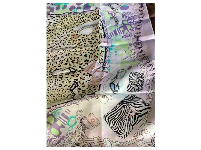 Foulard in seta Romeo Gigli multicolore 90x90 - vista 5