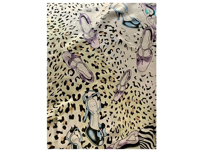 Foulard in seta Romeo Gigli multicolore 90x90 - vista 7