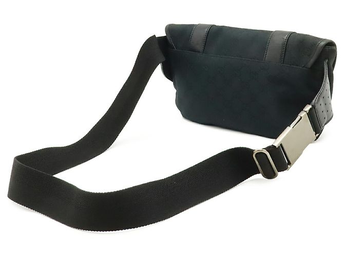 Marsupio in tela GG nera Gucci Nero - vista 3