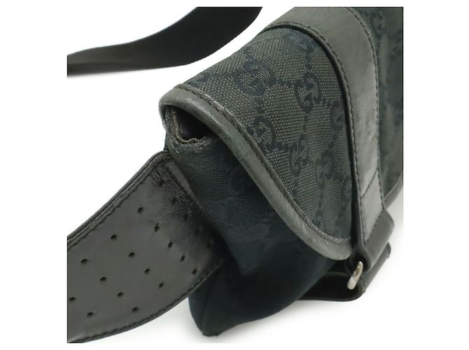 Marsupio in tela GG nera Gucci Nero - vista 7