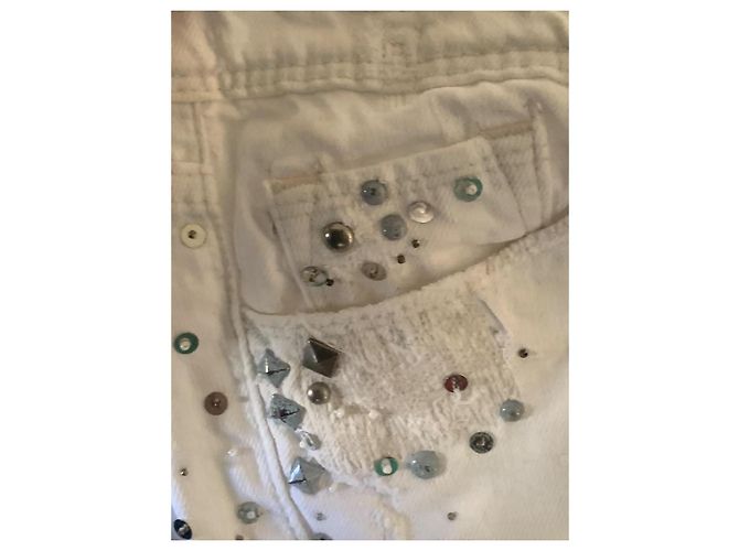 Vaqueros Ralph Lauren Avery Straight Blancos Algodón Plata Gris - vista 10