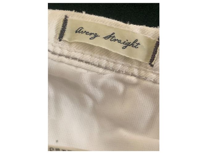 Vaqueros Ralph Lauren Avery Straight Blancos Algodón Plata Gris - vista 13