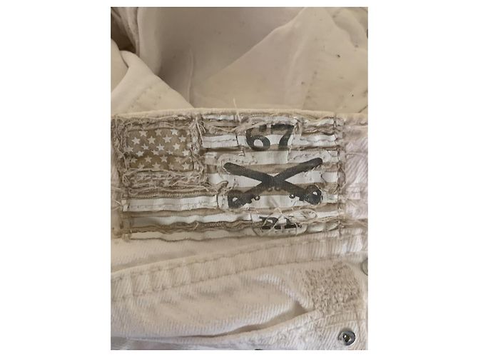 Vaqueros Ralph Lauren Avery Straight Blancos Algodón Plata Gris - vista 9