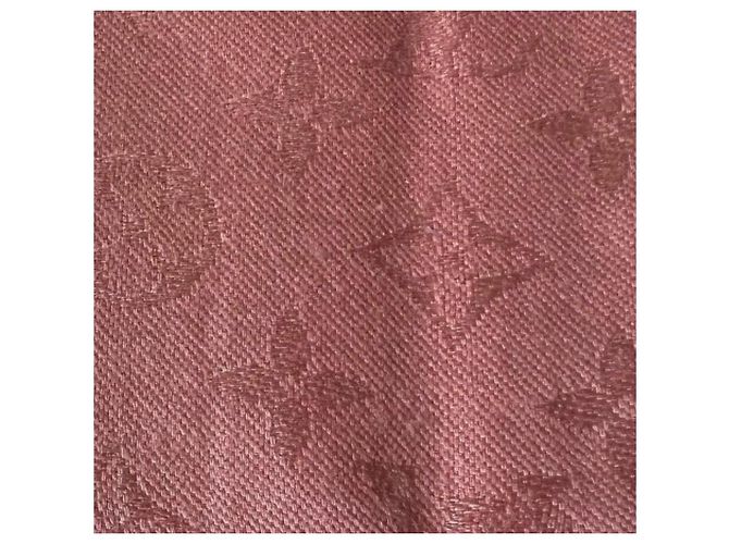 Louis Vuitton Sciarpa Almazing Peche Monogramma Seta Lana Pesca - vista 9