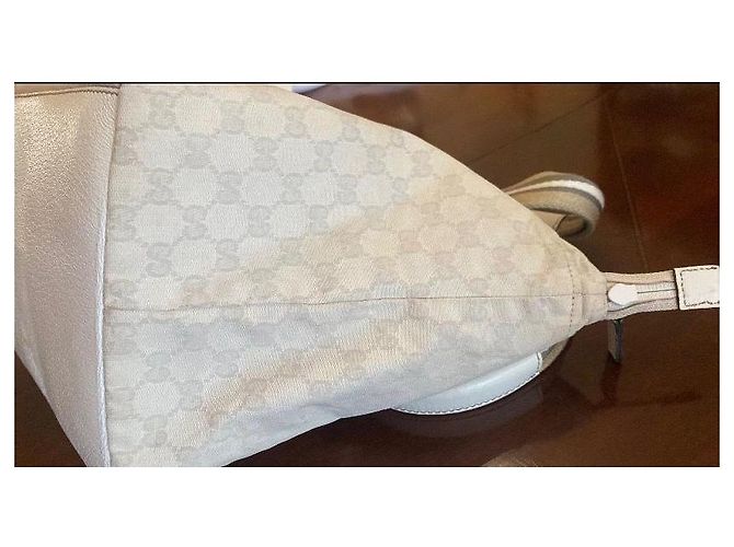 Sylvie Borsa Tote Gucci Sherry Line in tela GG Beige - vista 10