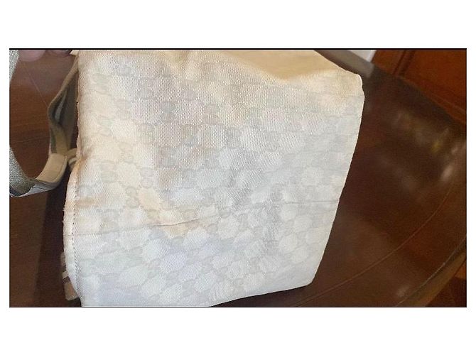 Sylvie Borsa Tote Gucci Sherry Line in tela GG Beige - vista 11