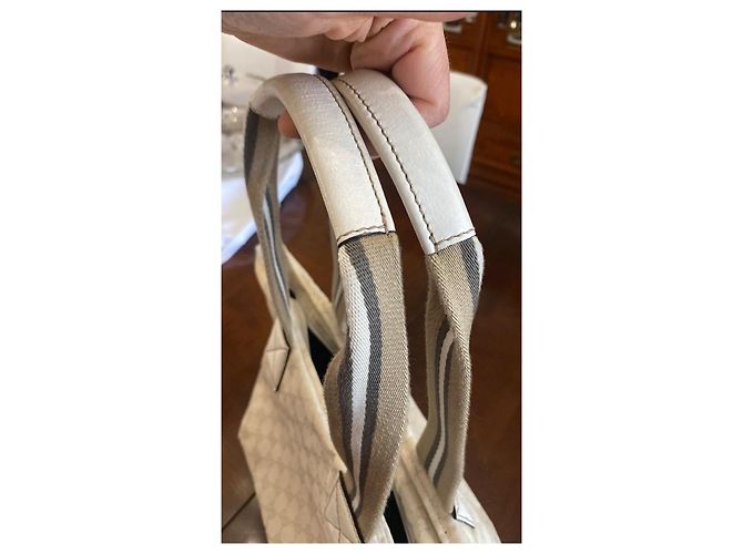 Sylvie Borsa Tote Gucci Sherry Line in tela GG Beige - vista 14
