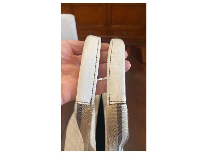 Sylvie Borsa Tote Gucci Sherry Line in tela GG Beige - vista 4
