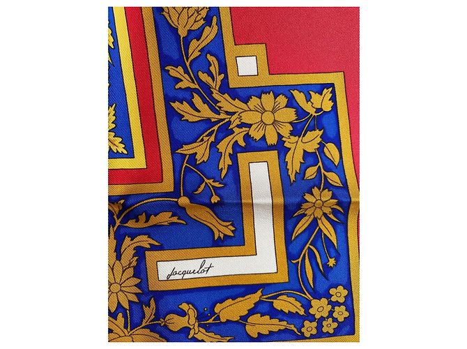 Sciarpa di seta Hermès Les Joyaux de l’Été Rossa Rosso - vista 6