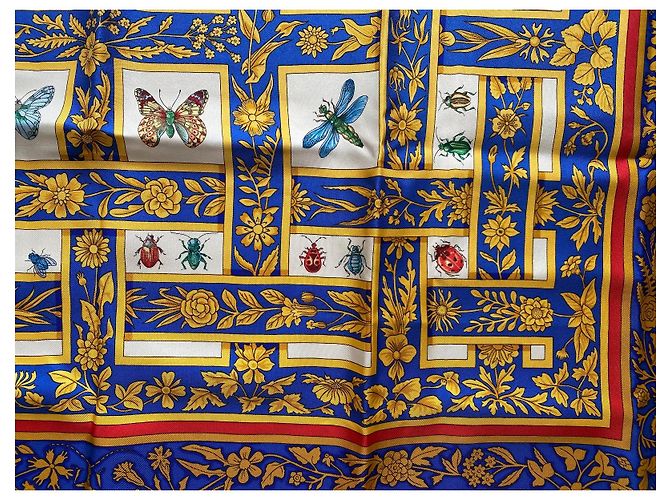 Sciarpa di seta Hermès Les Joyaux de l’Été Rossa Rosso - vista 7