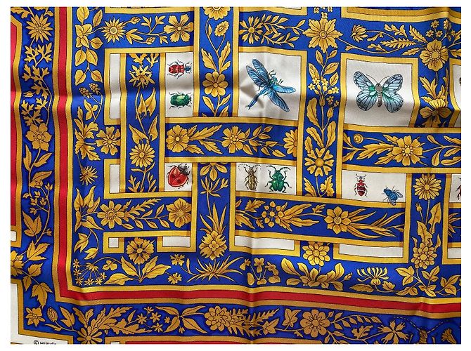 Sciarpa di seta Hermès Les Joyaux de l’Été Rossa Rosso - vista 9