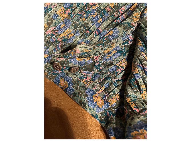 Autre Marque Completo Gonna e Camicetta Franck Olivier Floreale Verde 40 Rosa Blu Giallo - vista 17