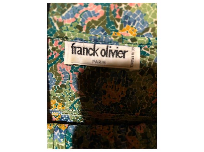 Autre Marque Completo Gonna e Camicetta Franck Olivier Floreale Verde 40 Rosa Blu Giallo - vista 3