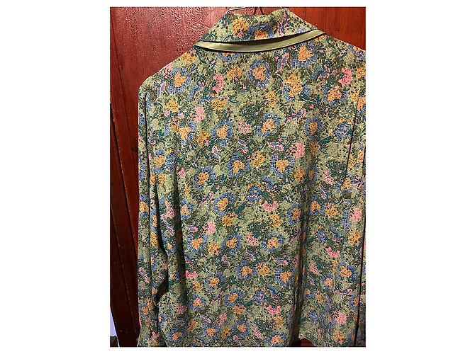 Autre Marque Completo Gonna e Camicetta Franck Olivier Floreale Verde 40 Rosa Blu Giallo - vista 4