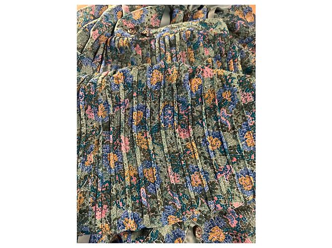 Autre Marque Completo Gonna e Camicetta Franck Olivier Floreale Verde 40 Rosa Blu Giallo - vista 6