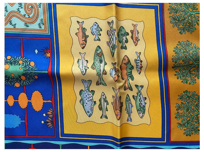 Hermès Seidentuch Paridaiza Blau - Ansicht 6