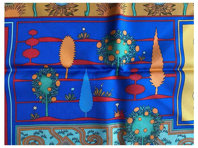 Hermès Seidentuch Paridaiza Blau - Ansicht 9