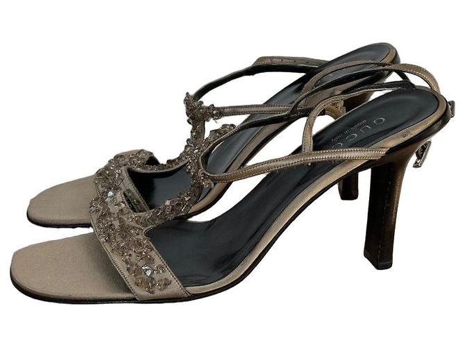 Sandali Gucci con Cristalli - Khaki Cachi - vista 2