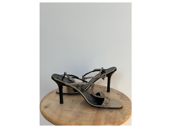 Sandali Gucci con Cristalli - Khaki Cachi - vista 7