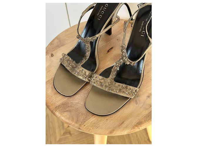 Sandali Gucci con Cristalli - Khaki Cachi - vista 8