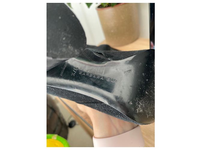 Botines Barbara Bui de ante negro con tacón bloque - vista 7