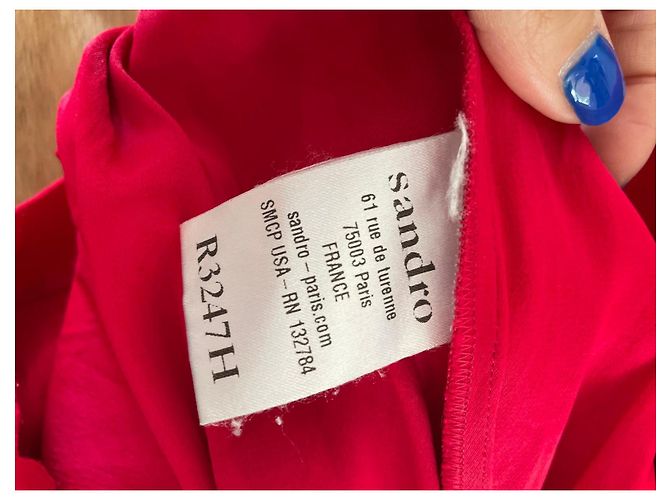 Rotes Spitzenkleid von Sandro - Ansicht 8
