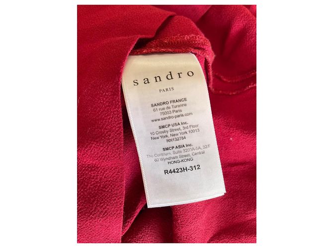 Rotes Spitzenkleid von Sandro - Ansicht 12
