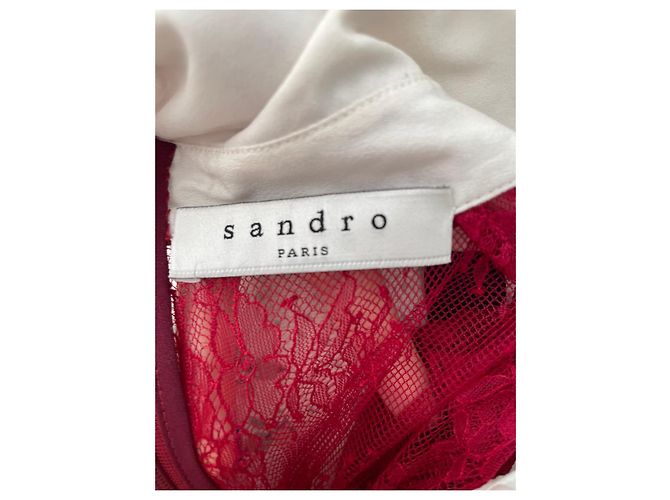 Rotes Spitzenkleid von Sandro - Ansicht 14