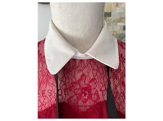 Rotes Spitzenkleid von Sandro - Ansicht 6