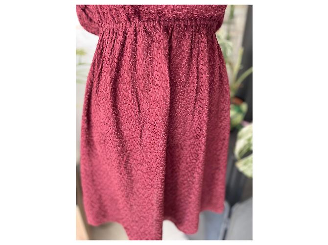 Bel Air Vestido corto burdeos sin mangas - vista 4