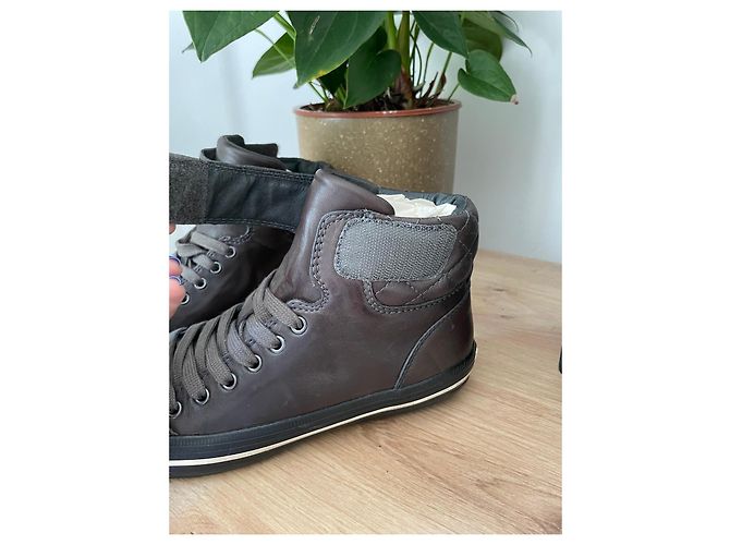 Ash Braune Leder High-Top-Sneaker - Ansicht 3