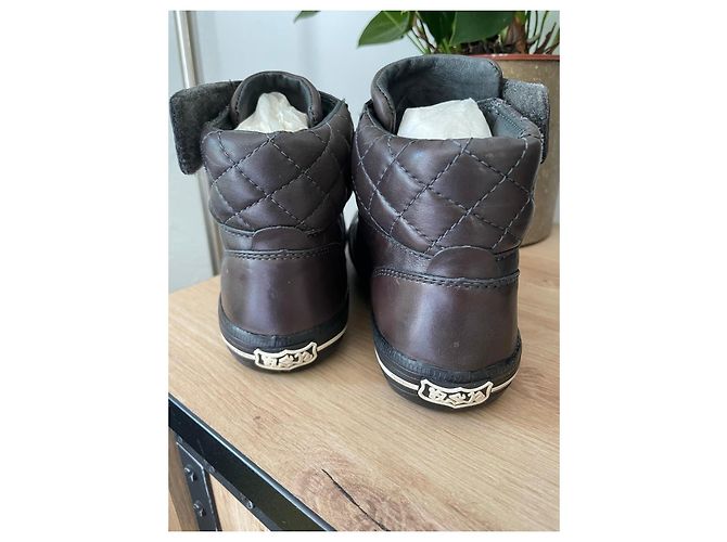 Ash Braune Leder High-Top-Sneaker - Ansicht 4