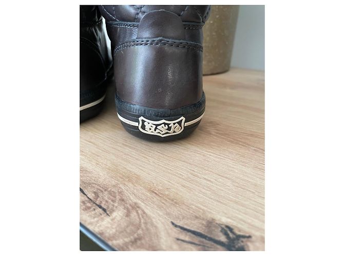 Ash Braune Leder High-Top-Sneaker - Ansicht 5