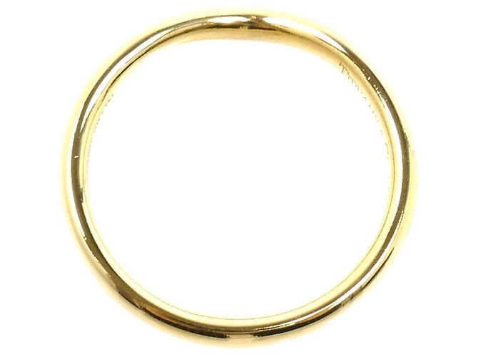 Tiffany & Co. 18K Gelbgold gewölbter Bandring mit Diamanten - Ansicht 4