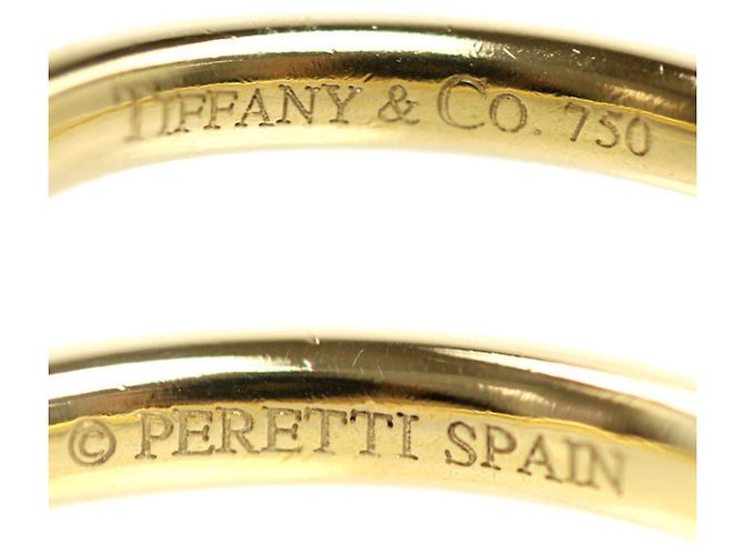 Tiffany & Co. 18K Gelbgold gewölbter Bandring mit Diamanten - Ansicht 5