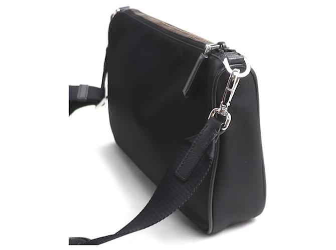 Borsa a Spalla Prada Tessuto Nero - vista 2