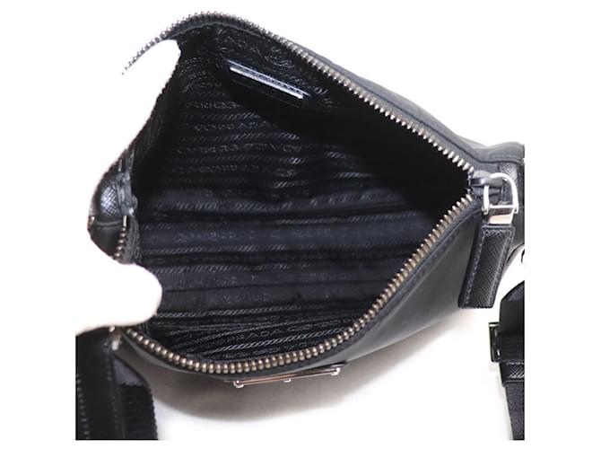 Borsa a Spalla Prada Tessuto Nero - vista 4