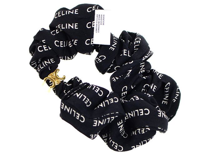Céline Accesorio para el cabello Rayures CELINE - Scrunchie Negro - vista 2