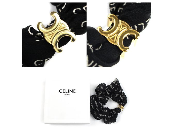 Céline Accesorio para el cabello Rayures CELINE - Scrunchie Negro - vista 3