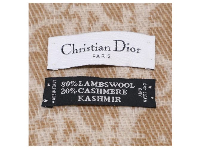 Stola in lana beige Christian Dior - vista 5