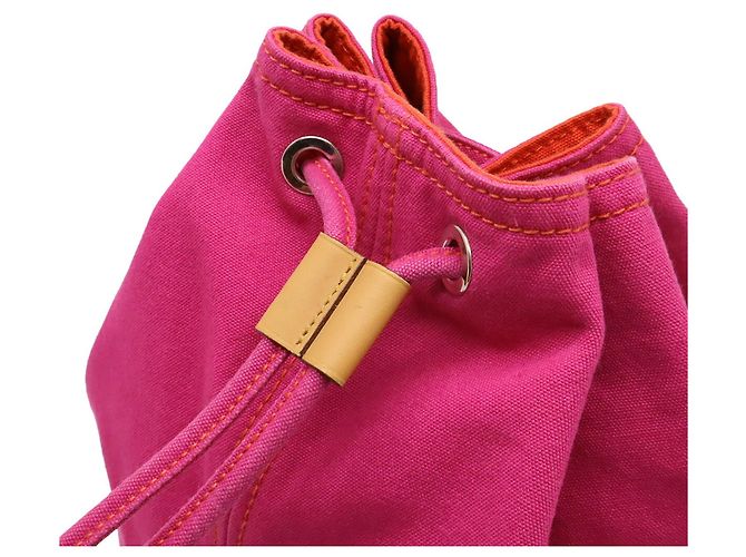 Borsa a Spalla Hermès Polochon Mimil GM Rosa Rosso - vista 5
