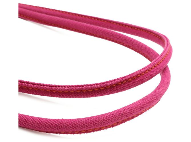 Borsa a Spalla Hermès Polochon Mimil GM Rosa Rosso - vista 6
