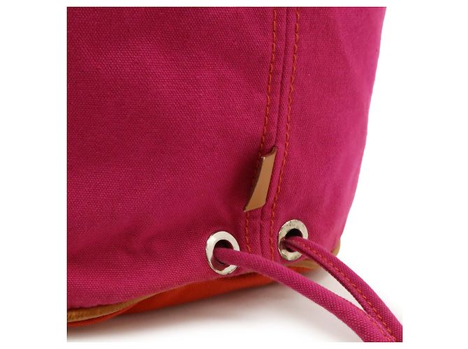 Borsa a Spalla Hermès Polochon Mimil GM Rosa Rosso - vista 7