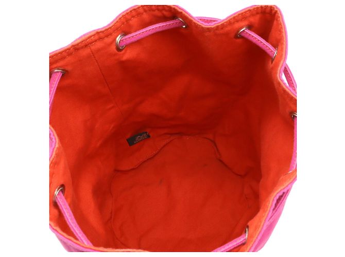 Borsa a Spalla Hermès Polochon Mimil GM Rosa Rosso - vista 9