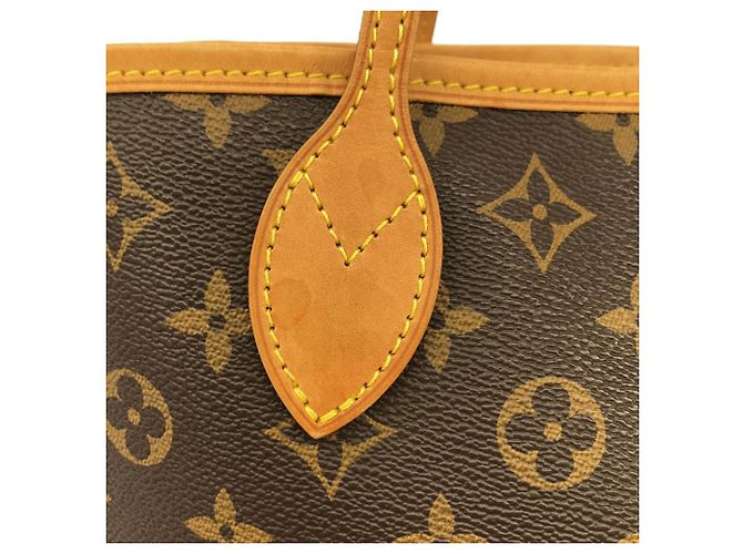 Bolso Louis Vuitton Monogram Neverfull PM Castaño Fucsia - vista 3